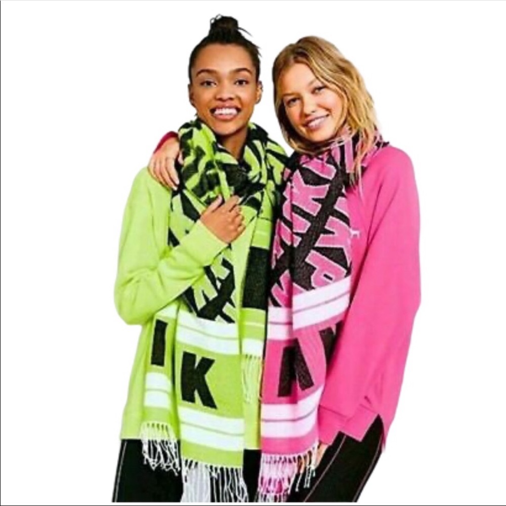 NWT Victoria Secret Pink Oversized Logo Scarves